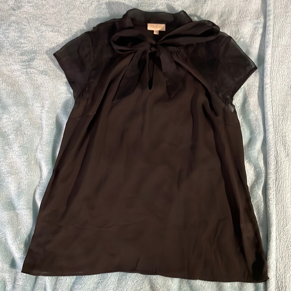 ModCloth Work Blouse with Bow around neck